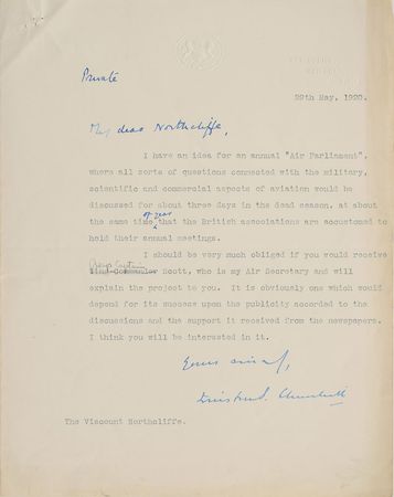 Lot #347 Winston Churchill: Proposal for an 