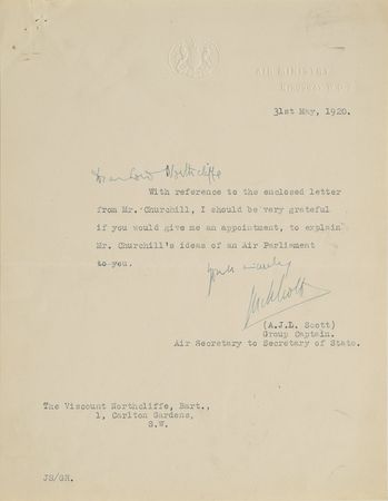 Lot #347 Winston Churchill: Proposal for an 