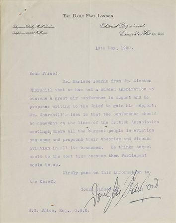 Lot #347 Winston Churchill: Proposal for an 
