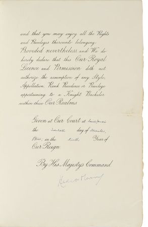 Lot #386 King George VI Signed Document - Image 3