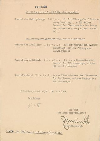 Lot #46 Adolf Hitler: The Fuhrer reorganizes his