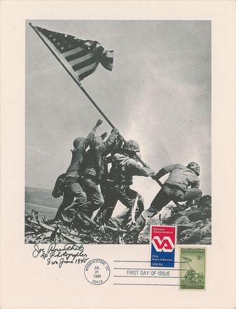 Lot #57 Iwo Jima: Joe Rosenthal Signed Photograph