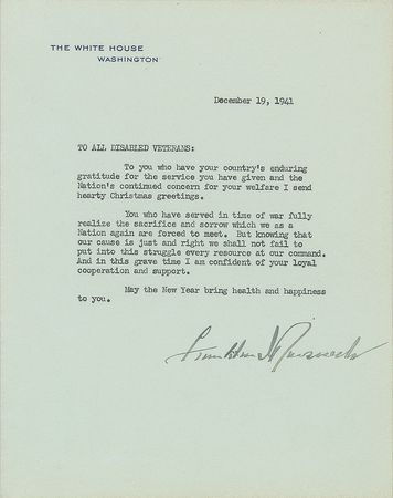 Lot #17 Franklin D. Roosevelt: FDR's Christmas