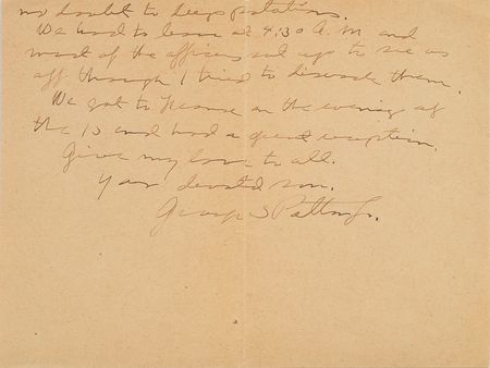 Lot #5 George S. Patton: Prideful Patton makes his mark in 1917: 