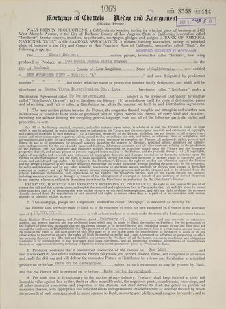 Lot #522 Roy O. Disney Signed Document - Image 1