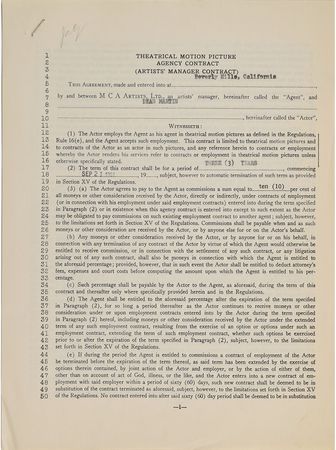 Lot #882 Dean Martin Signed Document - Image 2