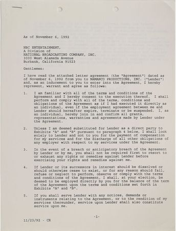 Lot #927 Joe Namath Signed Documents - Image 1