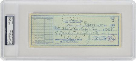 Lot #924 Jake LaMotta Checks - Image 3