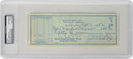 Lot #924 Jake LaMotta Checks - Image 5