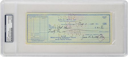 Lot #924 Jake LaMotta Checks - Image 6