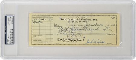 Lot #924 Jake LaMotta Checks - Image 7
