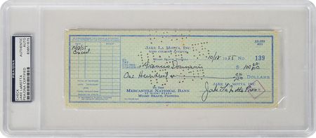 Lot #924 Jake LaMotta Checks - Image 10