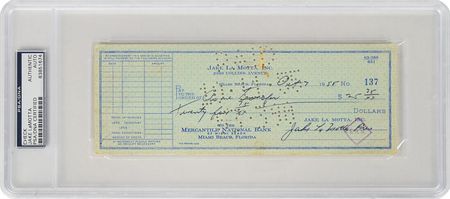 Lot #924 Jake LaMotta Checks - Image 11