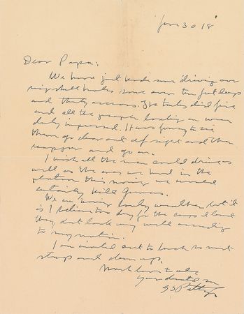 Lot #6 George S. Patton: I wish all the men could