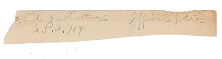 Lot #2 George S. Patton: Signature and 1906 cadet