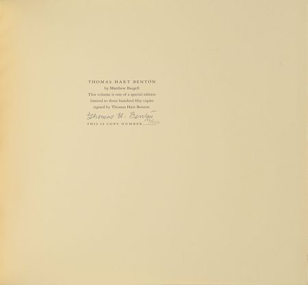 Lot #492 Thomas Hart Benton Book - Image 1