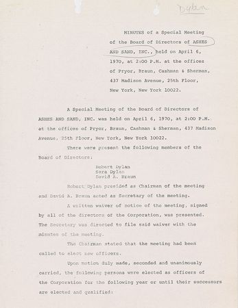 Lot #610 Bob Dylan: 