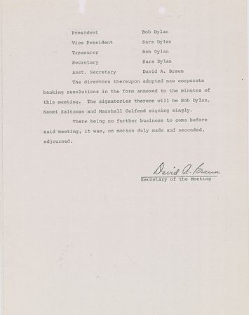 Lot #610 Bob Dylan: 