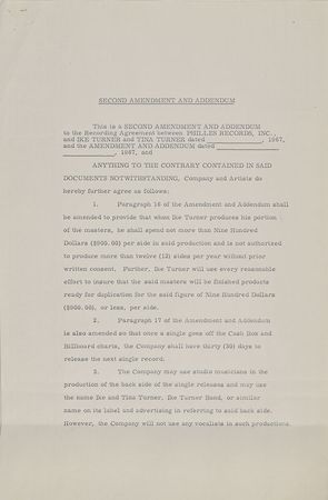 Lot #747 Ike and Tina Turner, and Phil Spector Signed Document - Image 2