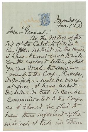 Lot #413 William Belknap Handwritten Letter Signed - Image 1