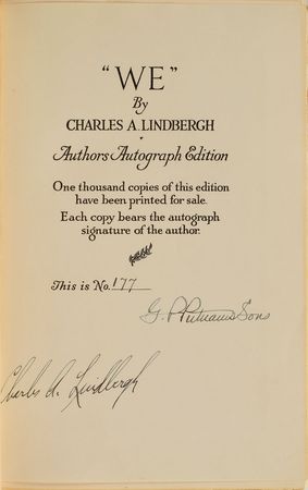 Lot #431 Charles Lindbergh Book - Image 1