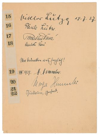 Lot #12 Third Reich: Hitler, Goebbels, Himmler, and more—pages from a Nazi leader's personal guest book - Image 3