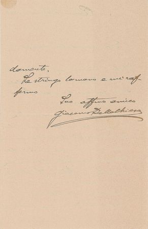 Lot #338 Pope Benedict XV Handwritten Letter Signed - Image 2