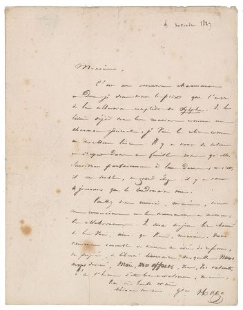 Lot #554 Victor Hugo: Penned by the 27-year-old Hugo - Image 1