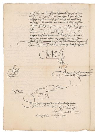 Lot #354 King Charles V Signed Document - Image 2