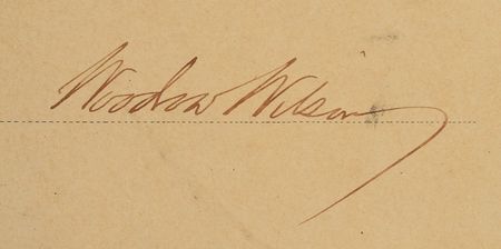 Lot #317 Woodrow Wilson Signed Document - Image 2