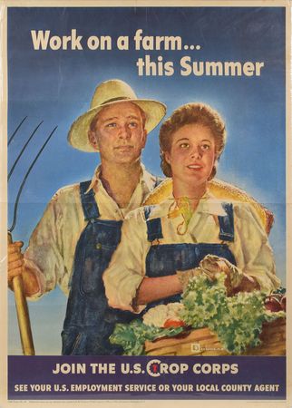 Lot #385  WWII 'Crop Corps' Poster - Image 1
