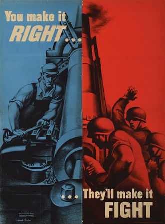 Lot #390  WWII 'You Make It Right' Poster - Image 1