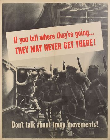 Lot #146  WWII 'Careless Talk' Posters - Image 1