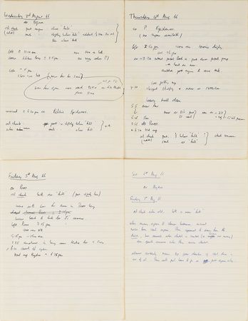 Lot #379 DNA: Francis Crick: Notes with mathematical equations handwritten by Crick four years after he received the Nobel Prize - Image 1