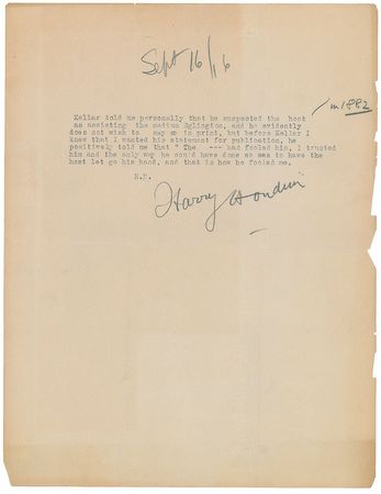 Lot #800 Harry Houdini and Harry Kellar: Houdini, Kellar, and the levitating seance of William Eglinton - Image 2