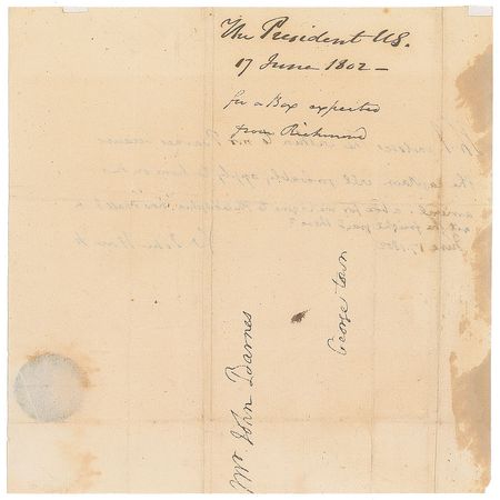 Lot #176 Thomas Jefferson: Sought-after presidential note from 