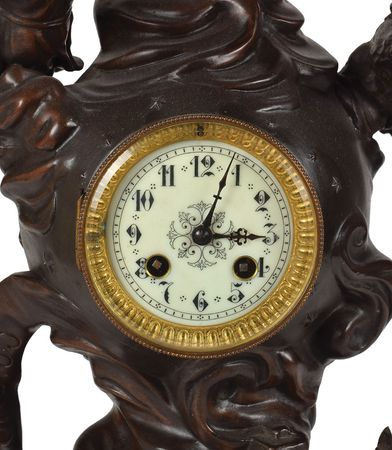 Lot #429 L'Aviation Sculptural Clock: Stunning Bleriot-inspired figural clock sculpture by Charles Ruchot - Image 4