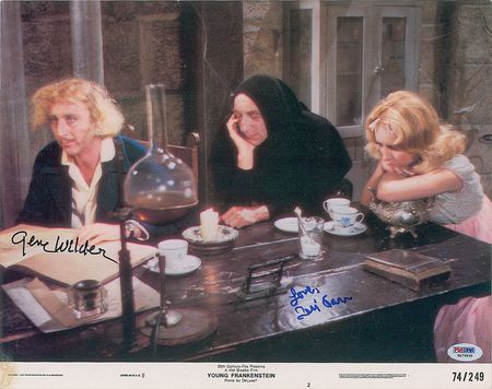 Lot #4347  Young Frankenstein: Wilder and Garr Signed Lobby Card - Image 2