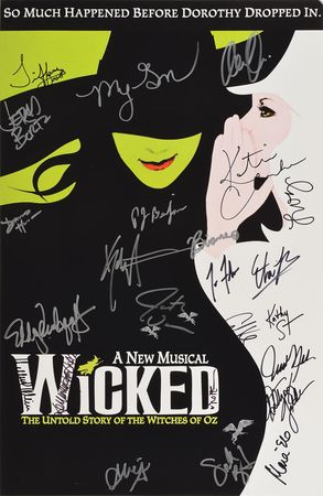 Lot #4477  Wicked Cast-Signed Mini Poster - Image 2