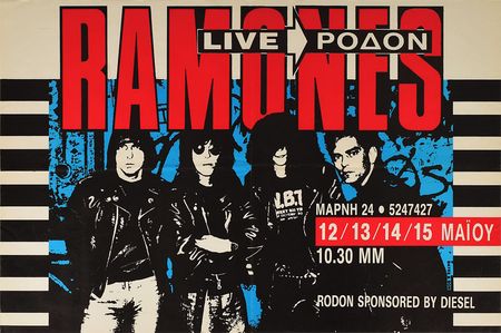 Lot #4224  Ramones Lyceum In the Strand and 1989 Greece Mini Posters - Image 1