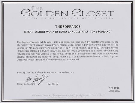 Lot #4464 James Gandolfini's Screen-Worn Sopranos Shirt - Image 10