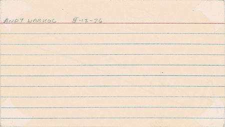 Lot #4543 Andy Warhol Signature and Sketch - Image 2