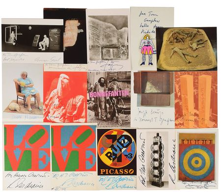 Lot #4531  Artists Collection of (15) Signed Postcards - Image 2