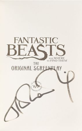 Lot #4444 J. K. Rowling Signed 'Fantastic Beasts and Where to Find Them' Screenplay Book - Image 1
