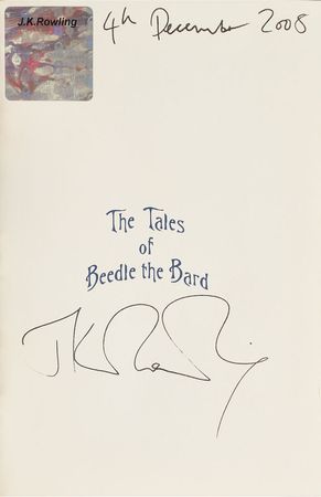 Lot #4448 J. K. Rowling Signed 'The Tales of Beedle the Bard' Deluxe Edition Book - Image 1