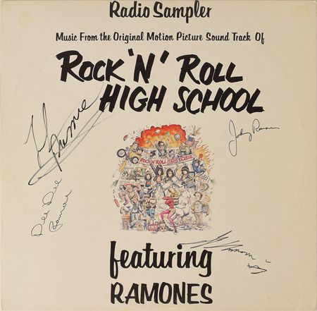 Lot #4231  Ramones 'Rock 'N' Roll High School' Collection of Signed Items - Image 1