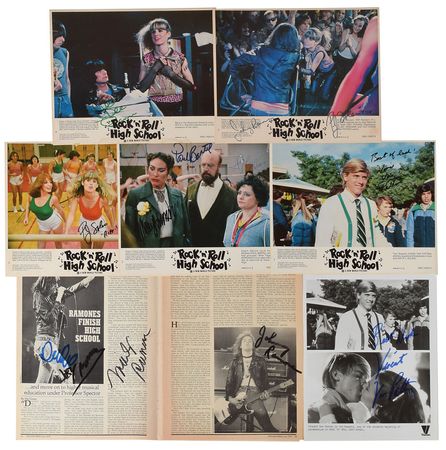 Lot #4231  Ramones 'Rock 'N' Roll High School' Collection of Signed Items - Image 2