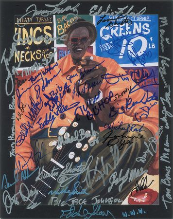 Lot #4061  Blues Legends Multi-Signed Oversized