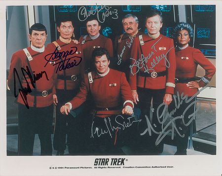 Lot #4416  Star Trek 1991 Film Signed Photograph - Image 1