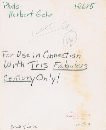 Lot #4067 Frank Sinatra Original Vintage Photograph - Image 2